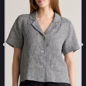 Quince Linen Gingham Shirt